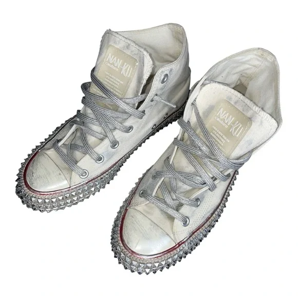 Nan-ku Couture x Free People studded and bejeweled sneakers Size US 8 - Picture 3 of 7